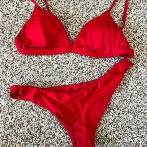 Billabong Red Bikini Set